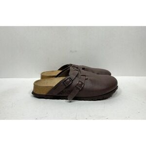 Birkenstock Brown Leather Clogs